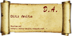 Ditz Anita névjegykártya